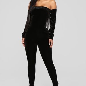 Black Velvet Jumpsuit